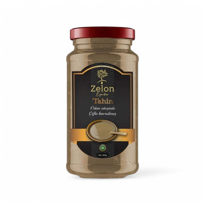 Zelon Ege'den Organik Odun Ateşinde Kavrulmuş Yerli Susam Tahin - 1 Kg