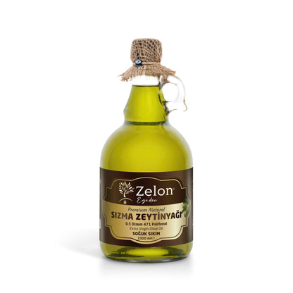 Natural Sızma Olgun Hasat Premium Zeytinyağı • 1 LT Galon Cam Şişe
