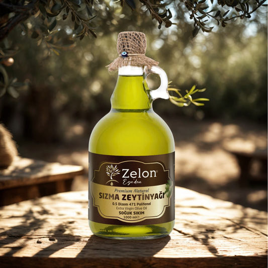 Natural Sızma Olgun Hasat Premium Zeytinyağı • 1 LT Galon Cam Şişe