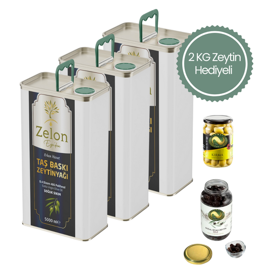 3 Adet Premium Erken Hasat Soğuk Sıkım Zeytinyağı • 5 lt
